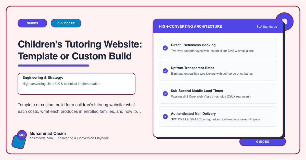 Children's Tutoring Website: Template or Custom Build