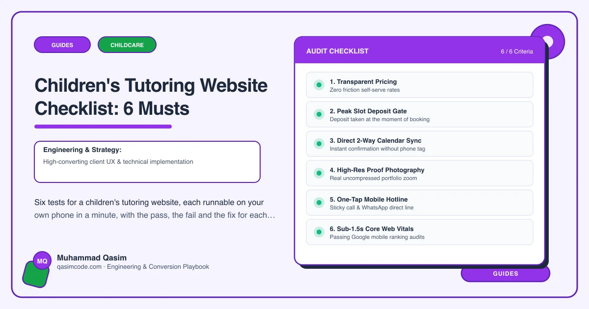 Children's Tutoring Website Checklist: 6 Musts