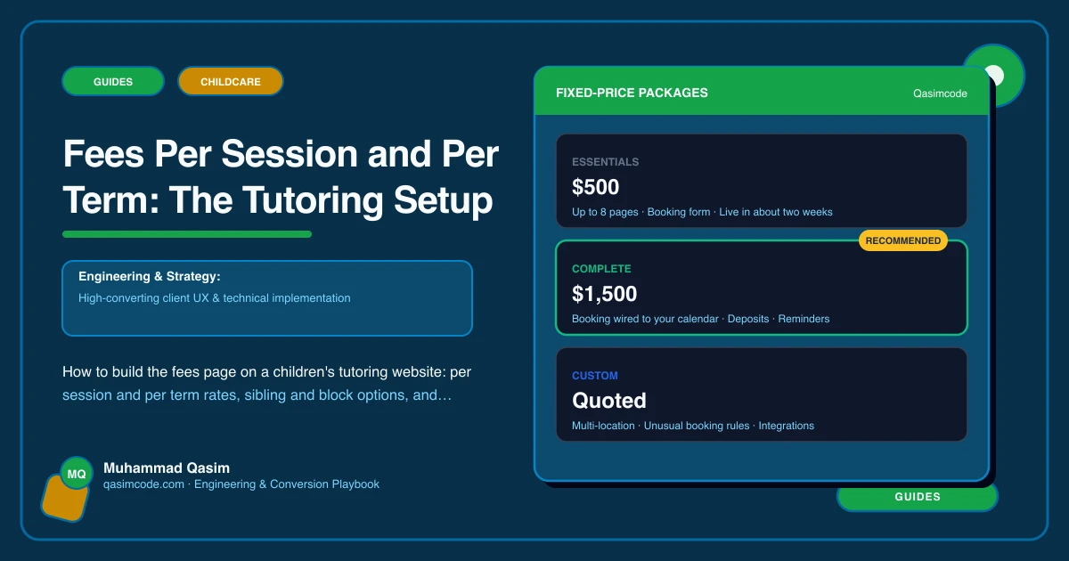 Fees Per Session and Per Term: The Tutoring Setup