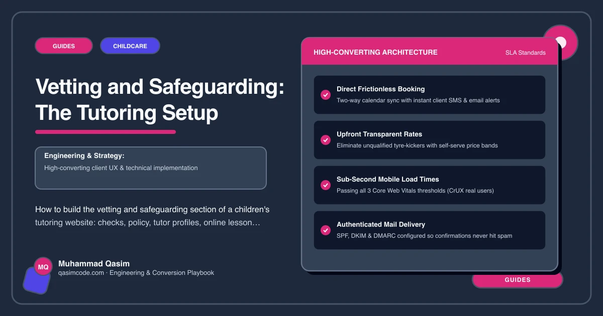 Vetting and Safeguarding: The Tutoring Setup