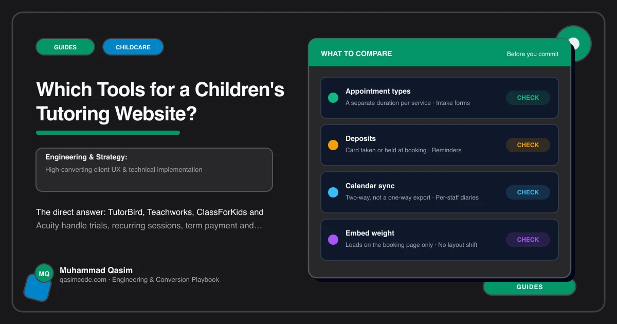 Which Tools for a Children's Tutoring Website?