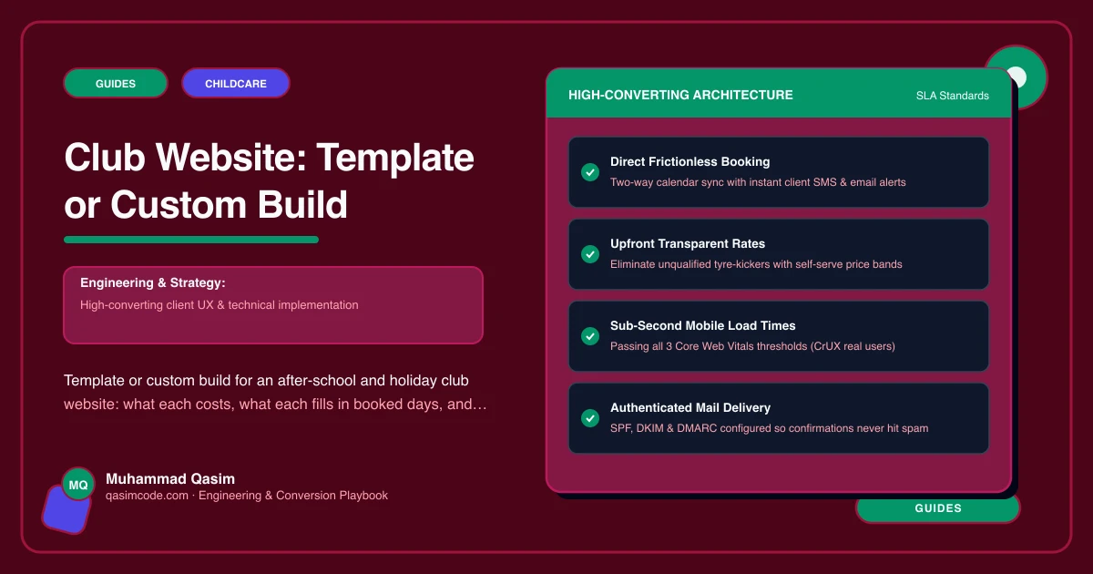 Club Website: Template or Custom Build