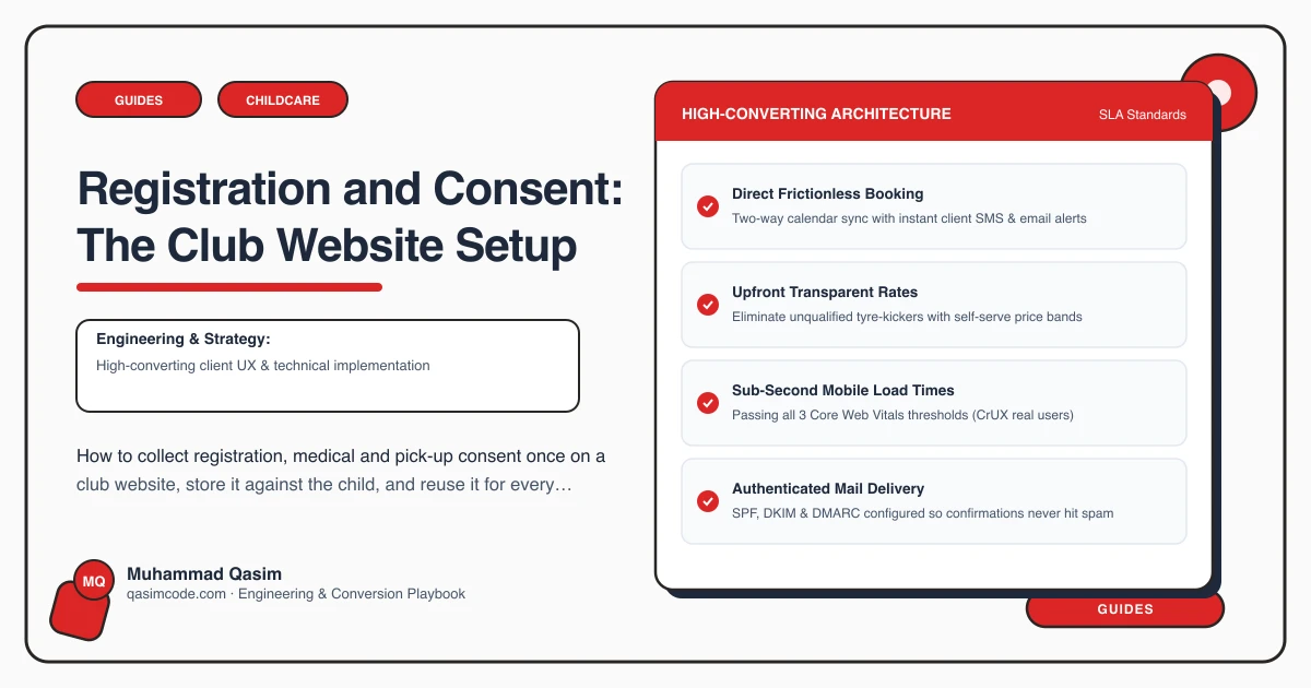 Registration and Consent: The Club Website Setup