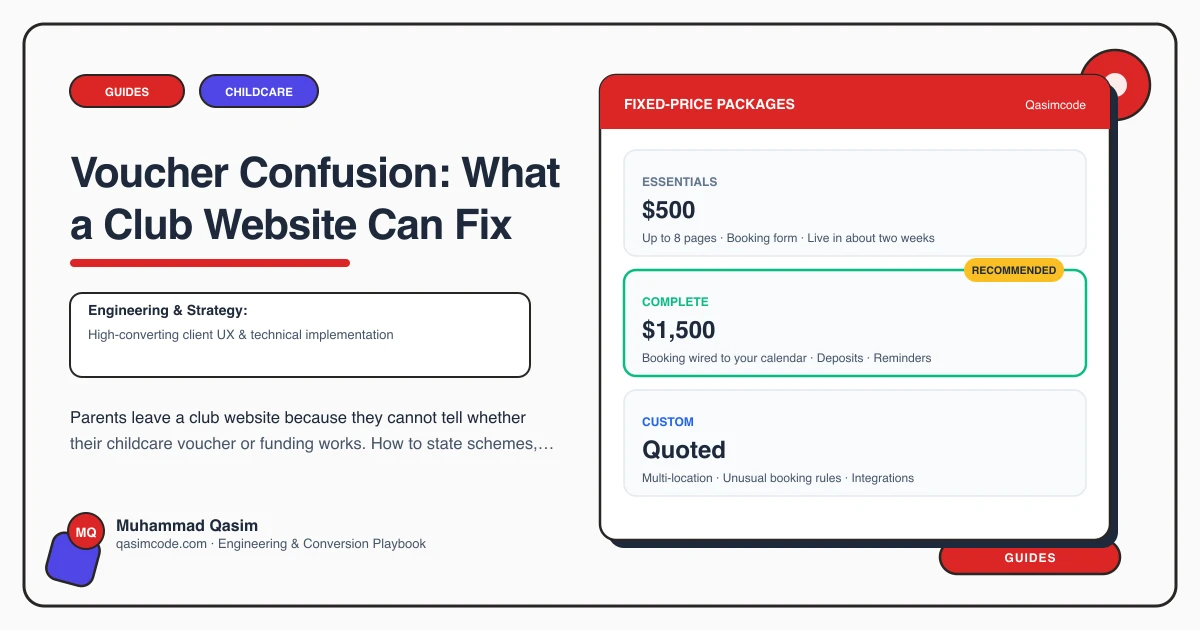 Voucher Confusion: What a Club Website Can Fix