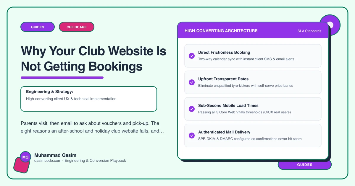 Why Your Club Website Is Not Getting Bookings