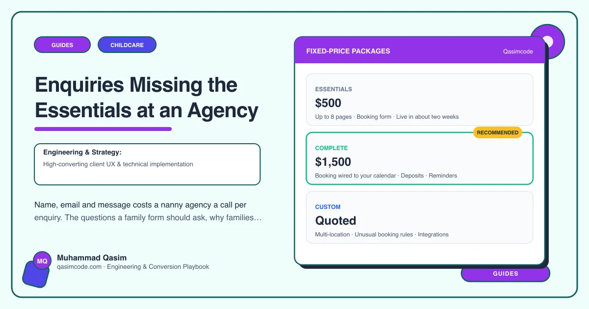 Enquiries Missing the Essentials at an Agency