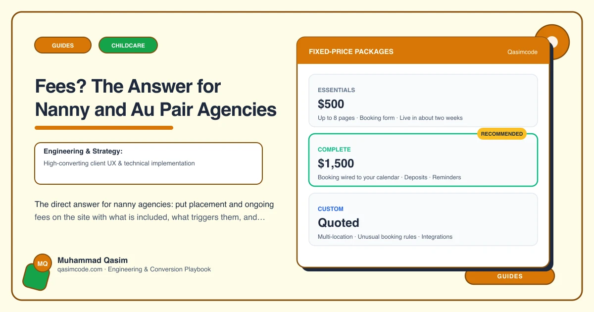 Fees? The Answer for Nanny and Au Pair Agencies