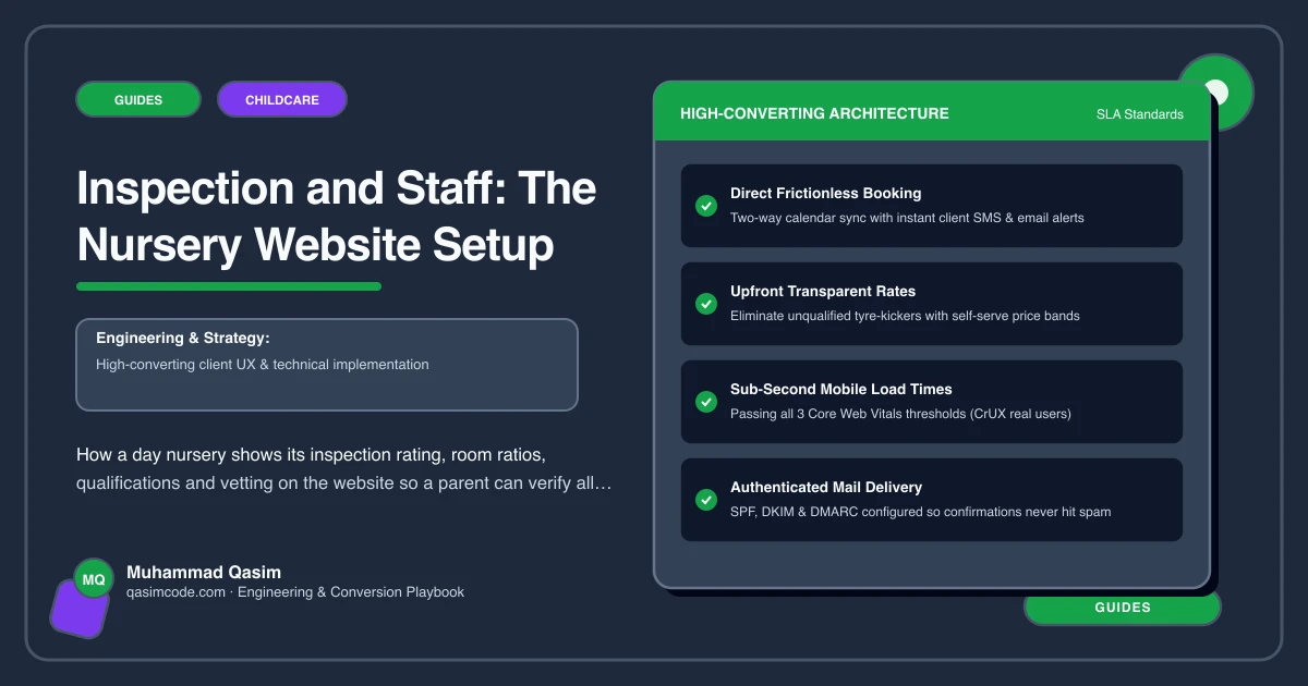 Inspection and Staff: The Nursery Website Setup