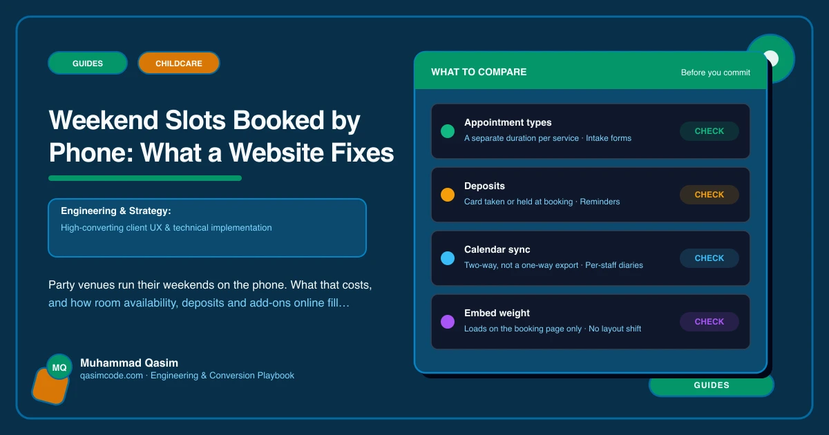 Weekend Slots Booked by Phone: What a Website Fixes