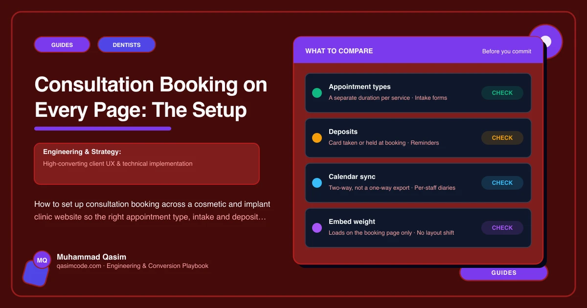 Consultation Booking on Every Page: The Setup