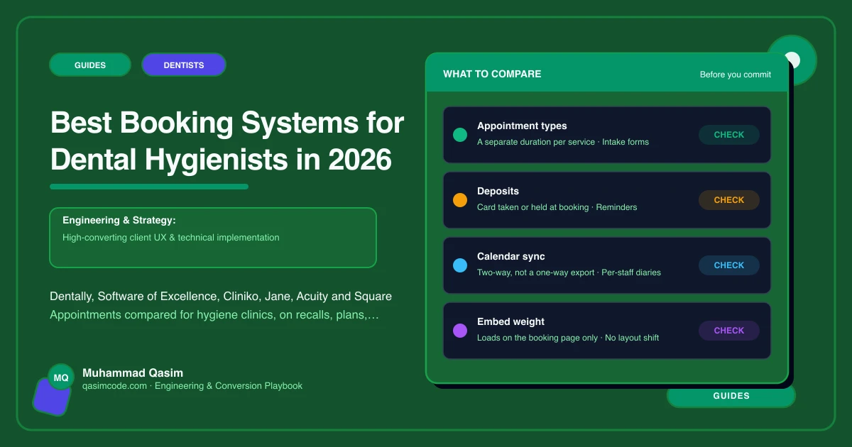 Best Booking Systems for Dental Hygienists in 2026
