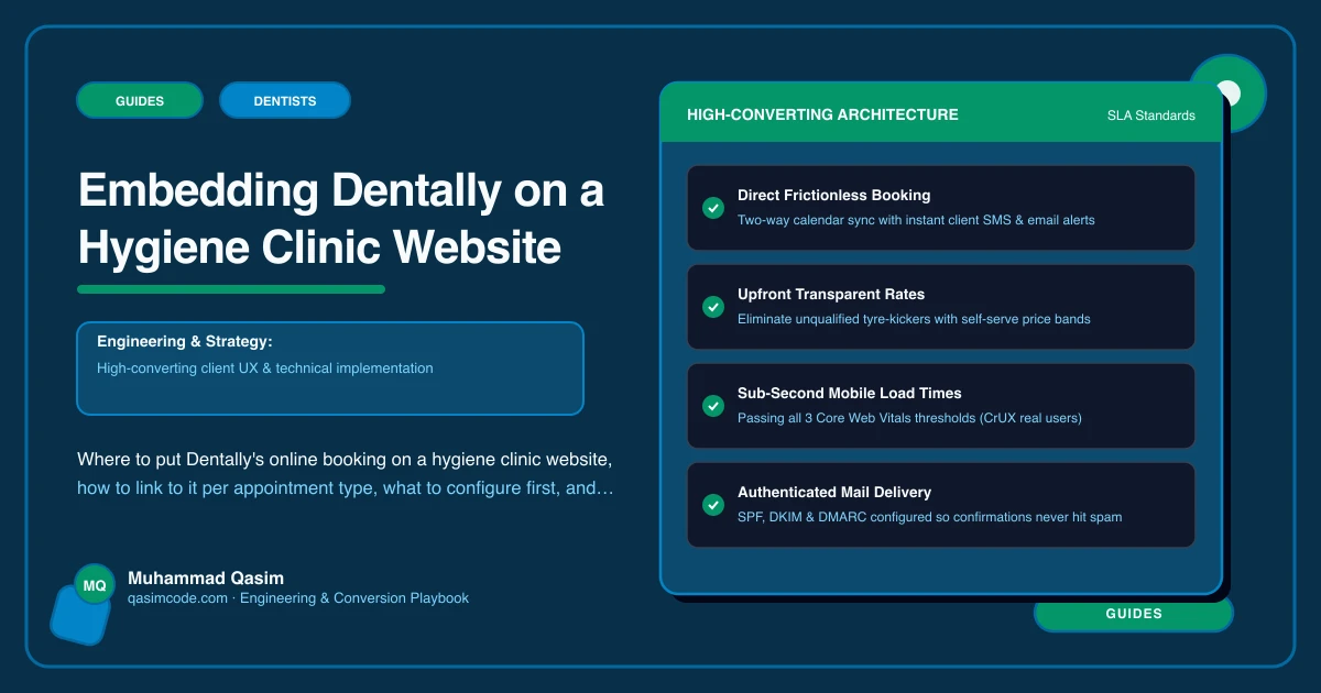 Embedding Dentally on a Hygiene Clinic Website