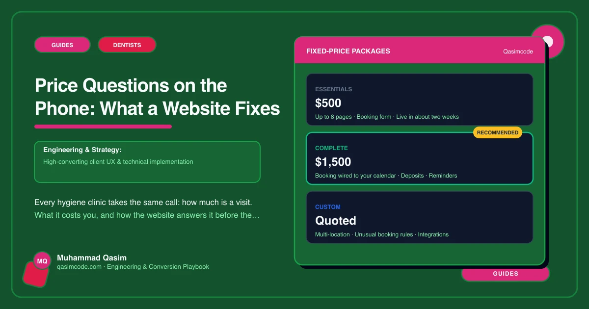 Price Questions on the Phone: What a Website Fixes