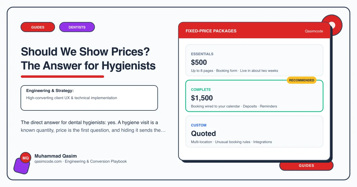 Should We Show Prices? The Answer for Hygienists
