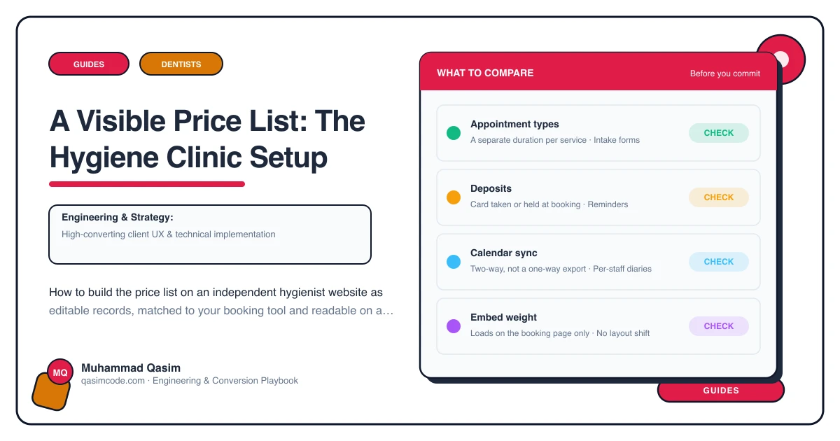 A Visible Price List: The Hygiene Clinic Setup