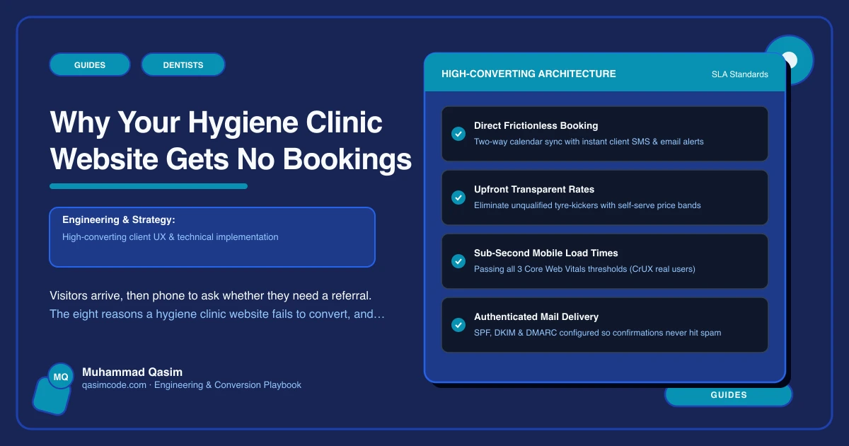 Why Your Hygiene Clinic Website Gets No Bookings