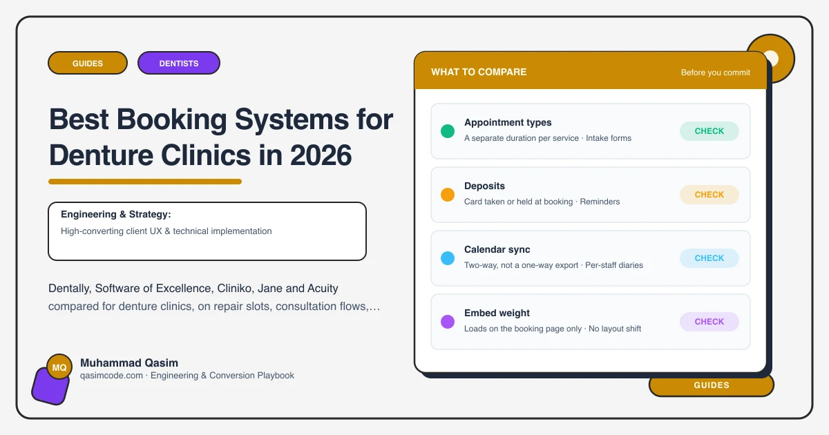 Best Booking Systems for Denture Clinics in 2026