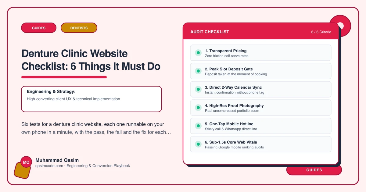 Denture Clinic Website Checklist: 6 Things It Must Do