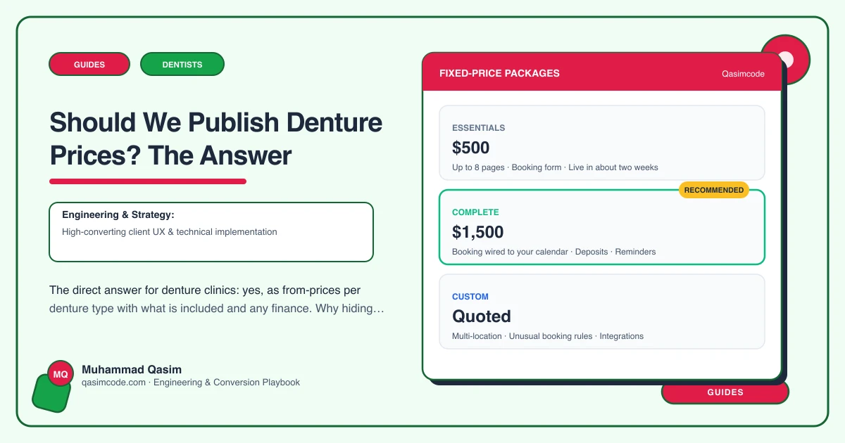 Should We Publish Denture Prices? The Answer