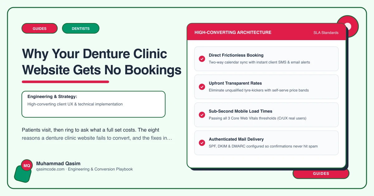 Why Your Denture Clinic Website Gets No Bookings