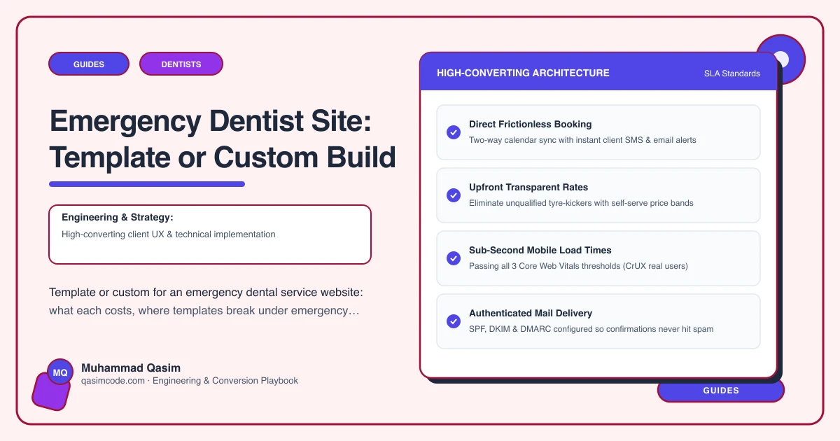 Emergency Dentist Site: Template or Custom Build