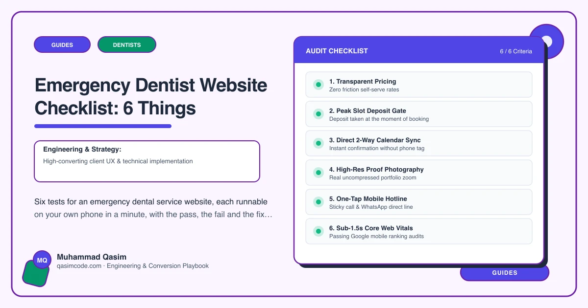 Emergency Dentist Website Checklist: 6 Things