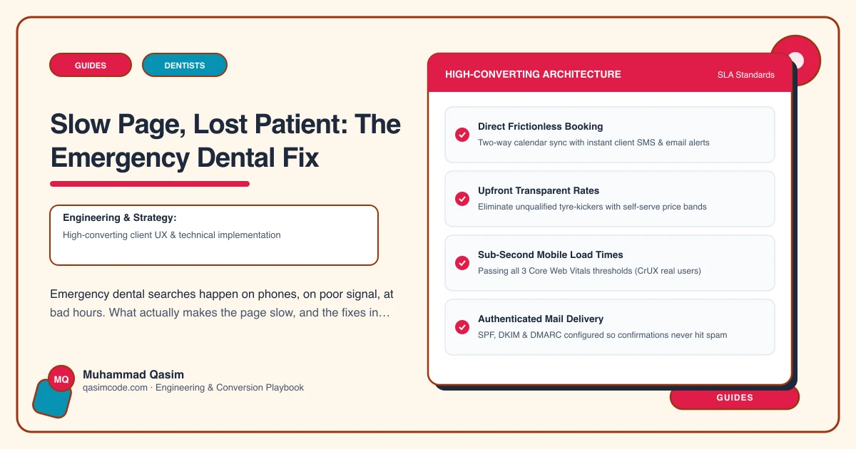 Slow Page, Lost Patient: The Emergency Dental Fix