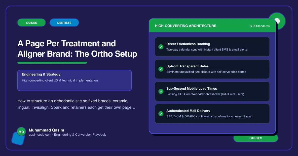 A Page Per Treatment and Aligner Brand: The Ortho Setup