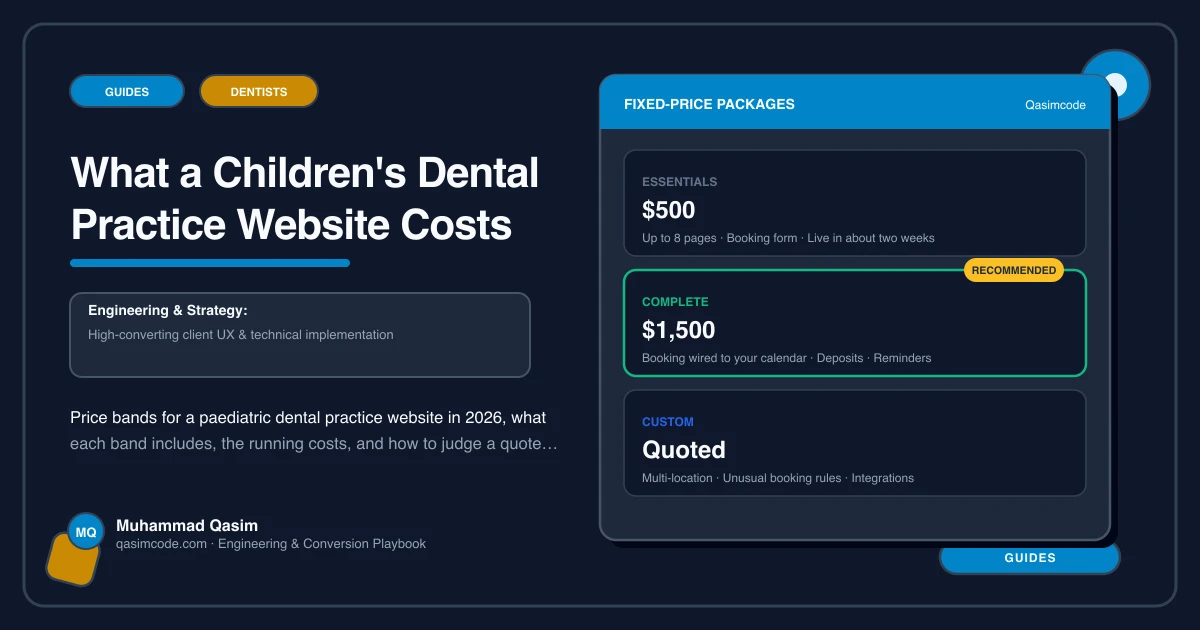 What a Children's Dental Practice Website Costs