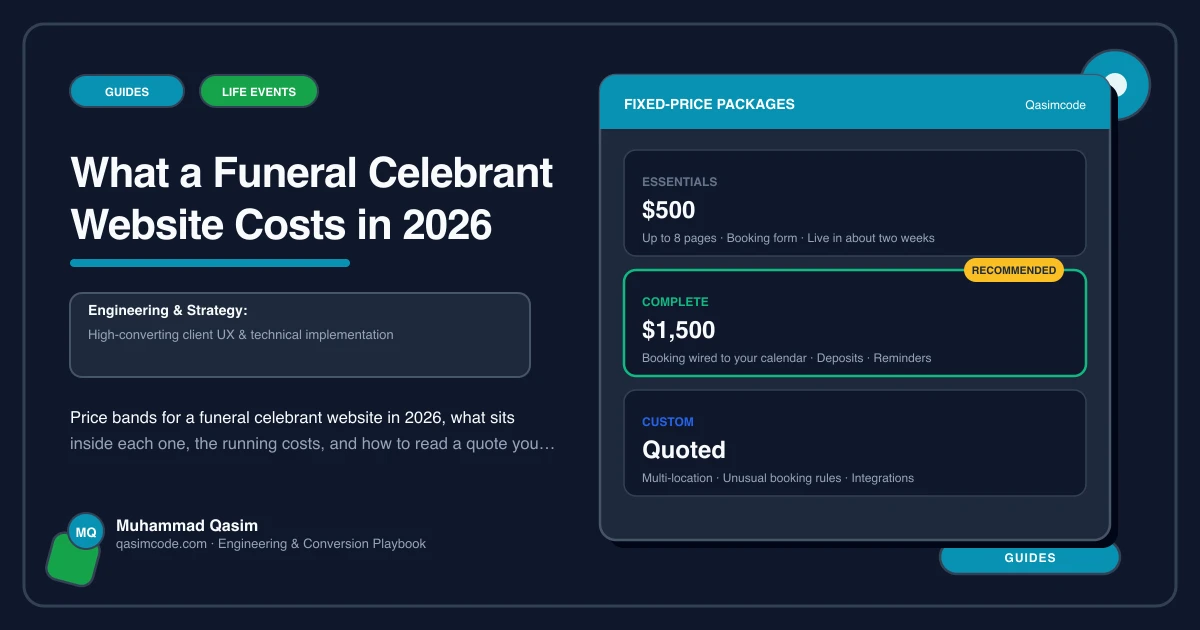 What a Funeral Celebrant Website Costs in 2026