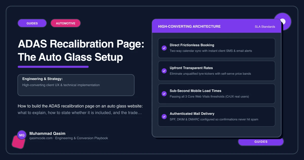 ADAS Recalibration Page: The Auto Glass Setup
