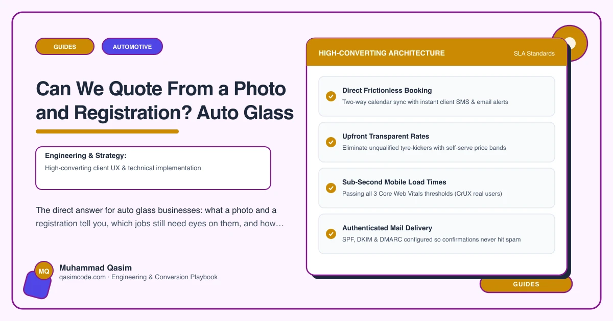 Can We Quote From a Photo and Registration? Auto Glass
