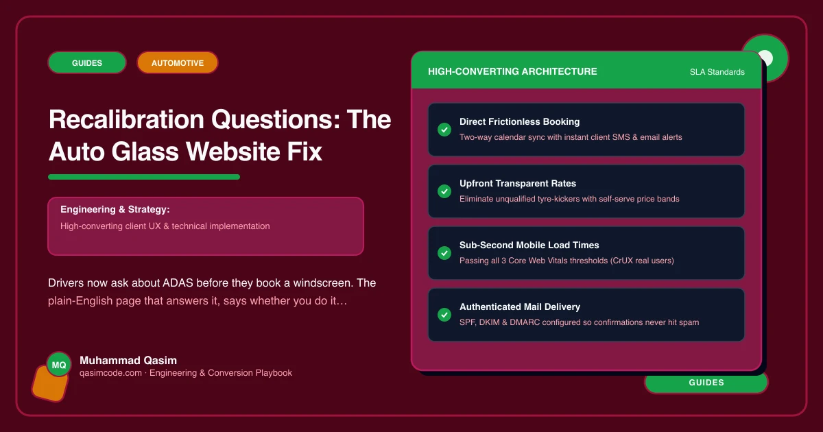 Recalibration Questions: The Auto Glass Website Fix