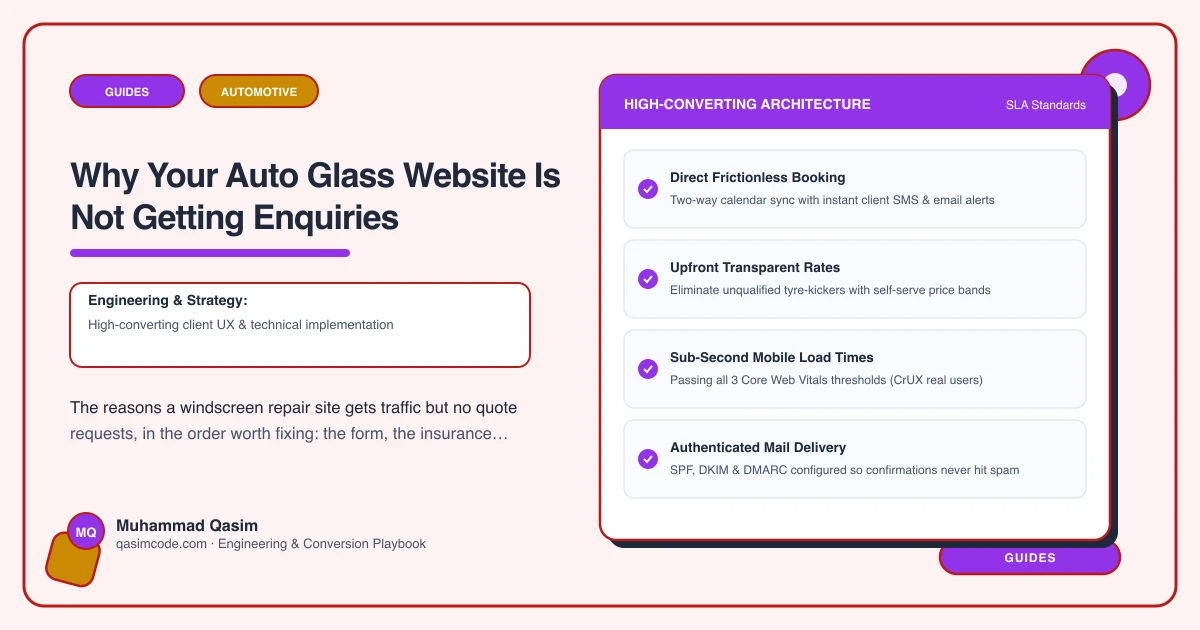 Why Your Auto Glass Website Is Not Getting Enquiries