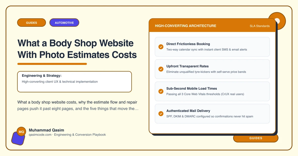What a Body Shop Website With Photo Estimates Costs