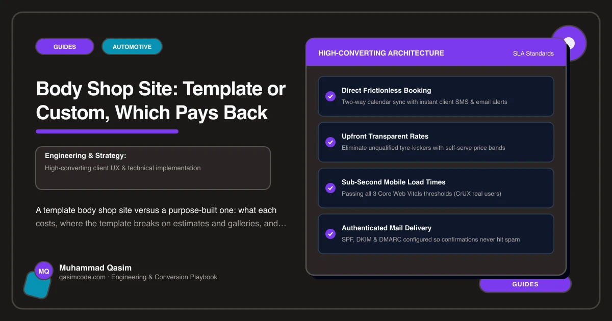 Body Shop Site: Template or Custom, Which Pays Back