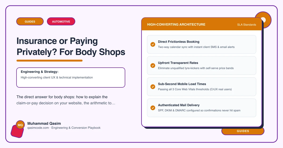 Insurance or Paying Privately? For Body Shops