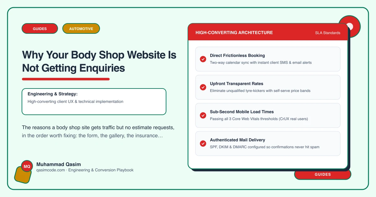 Why Your Body Shop Website Is Not Getting Enquiries