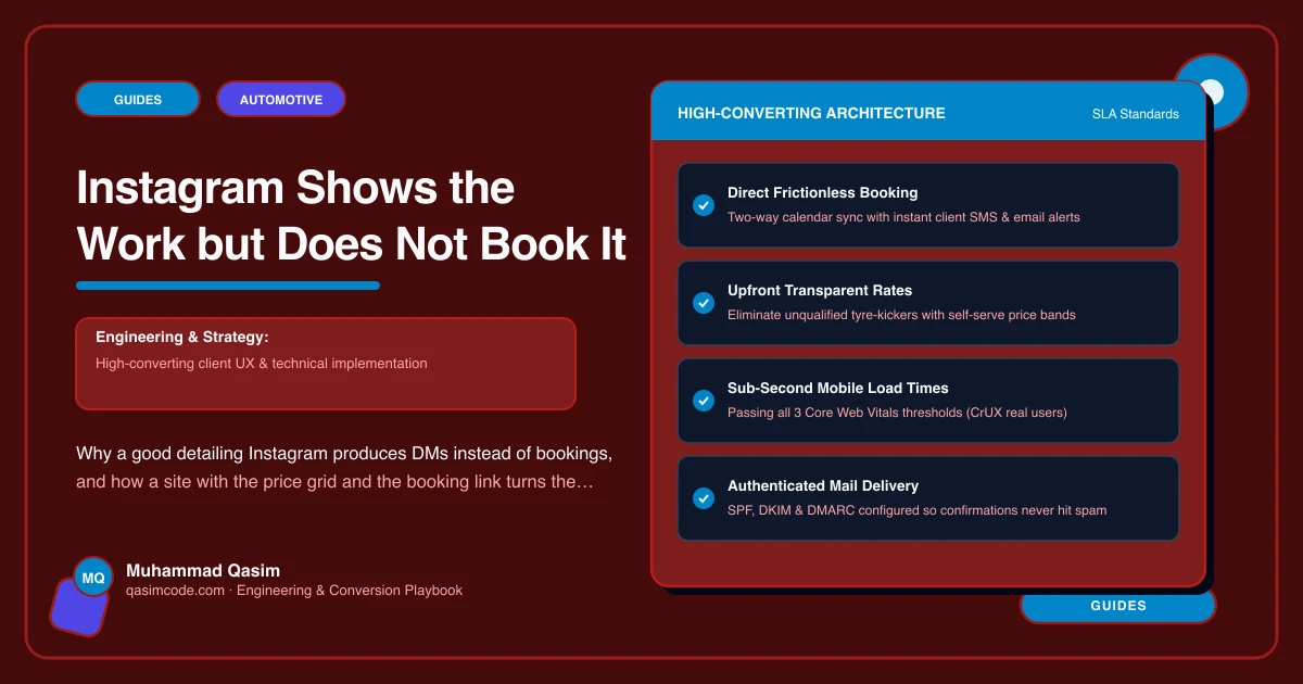 Instagram Shows the Work but Does Not Book It