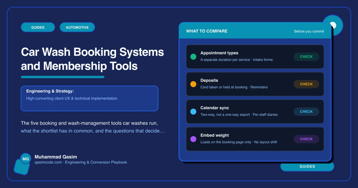 Car Wash Booking Systems and Membership Tools
