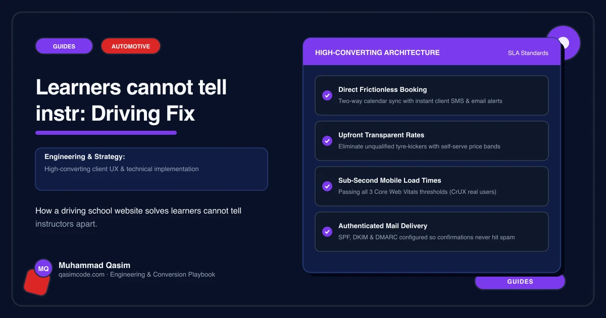 Learners cannot tell instr: Driving Fix