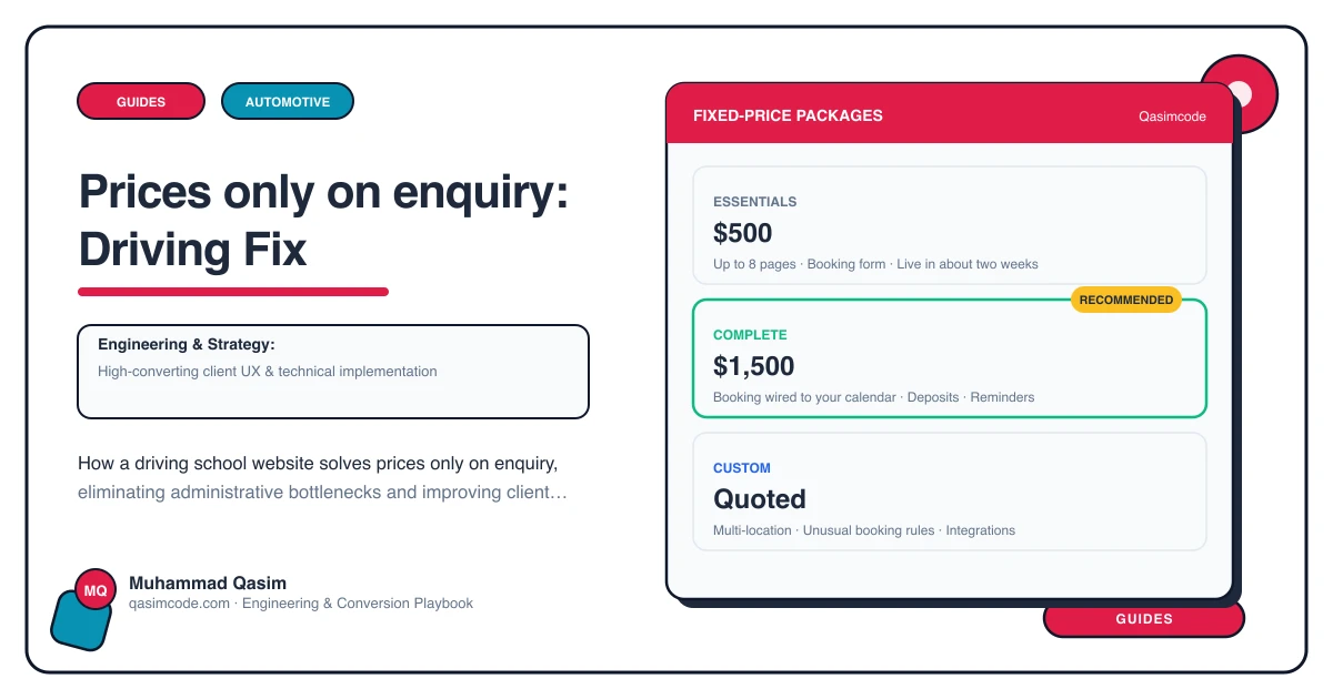 Prices only on enquiry: Driving Fix