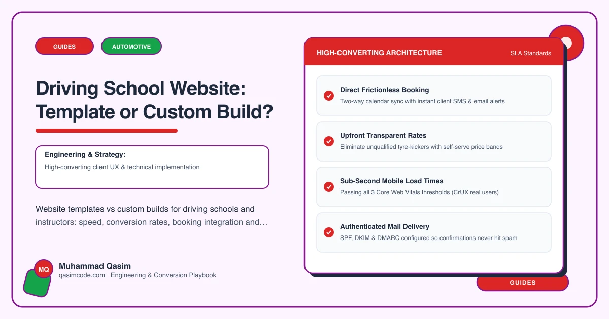 Driving School Website: Template or Custom Build?