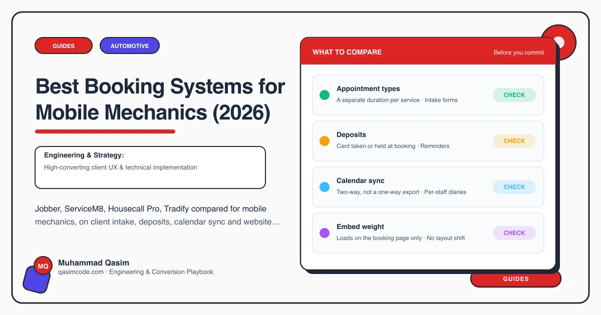 Best Booking Systems for Mobile Mechanics (2026)