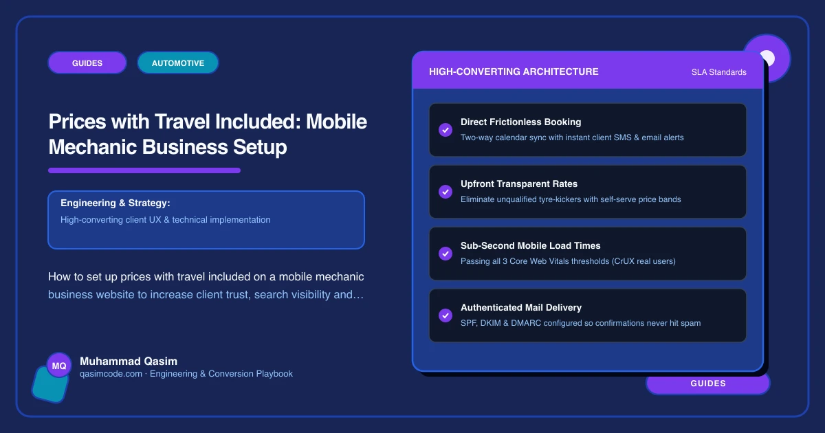 Prices with Travel Included: Mobile Mechanic Business Setup