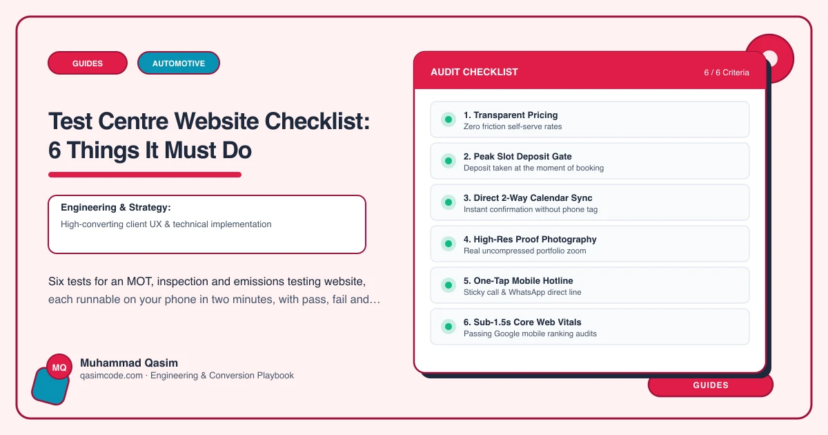 Test Centre Website Checklist: 6 Things It Must Do