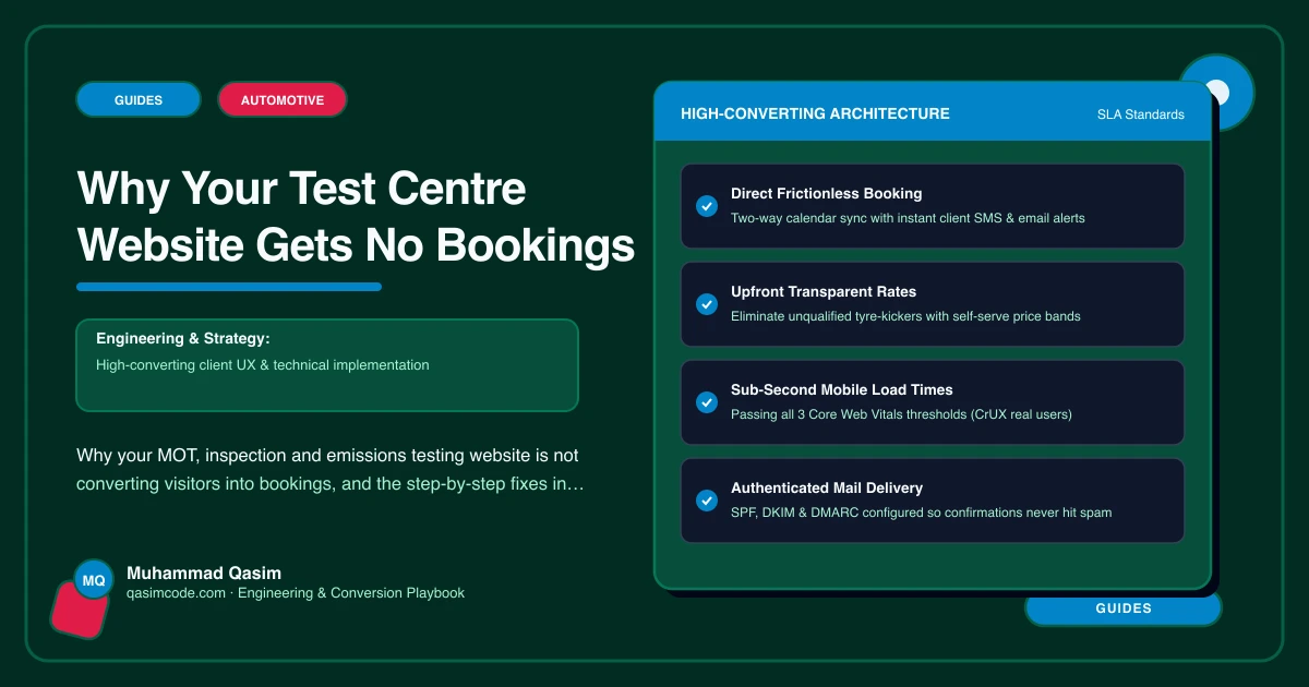 Why Your Test Centre Website Gets No Bookings