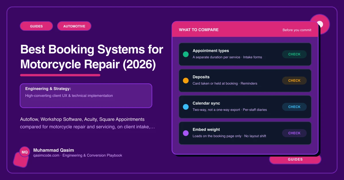 Best Booking Systems for Motorcycle Repair (2026)