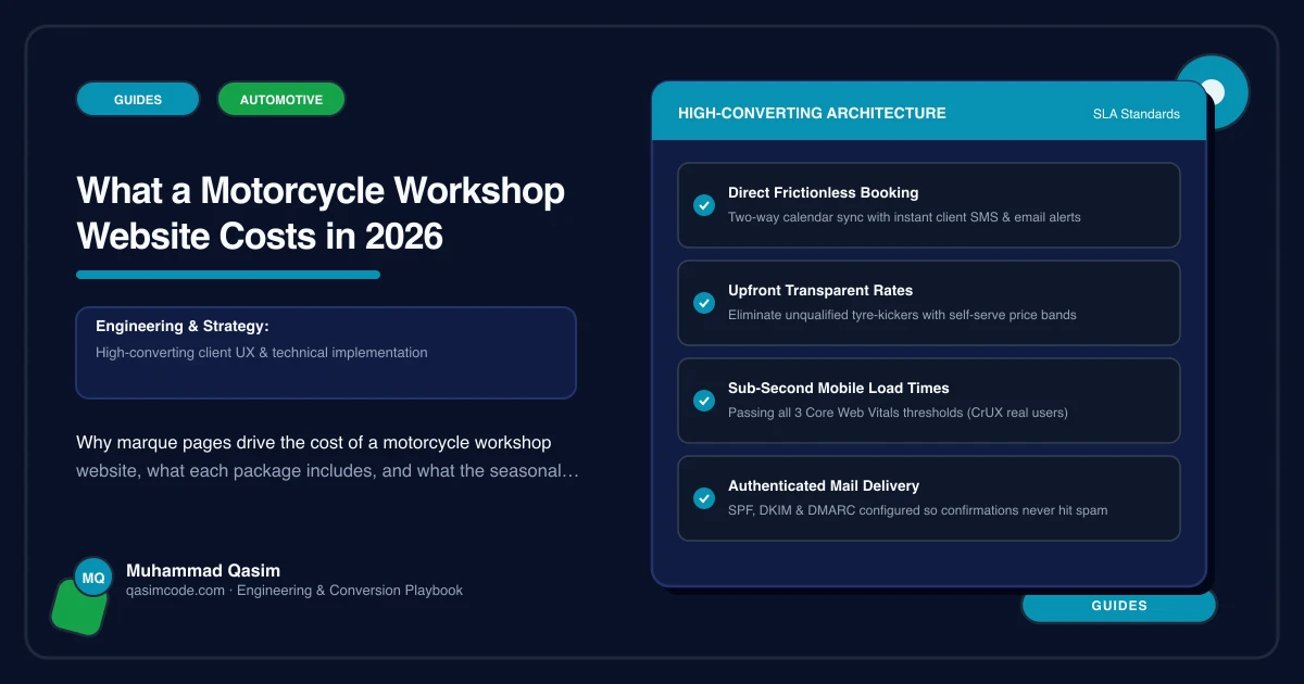 What a Motorcycle Workshop Website Costs in 2026