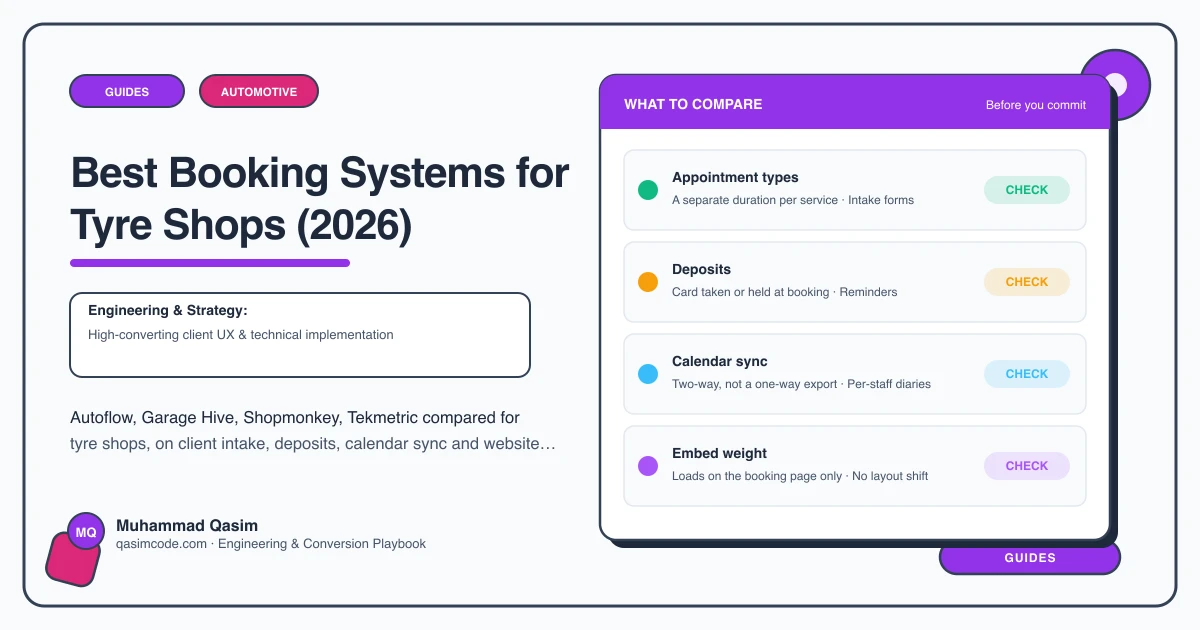 Best Booking Systems for Tyre Shops (2026)